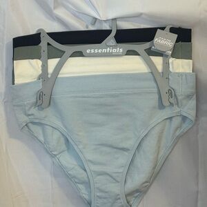 Essentials Women's Briefs Trio - Light Blue, White, Black